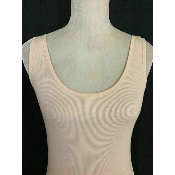 Club Monaco Pale Pink Ribbed jersey tank top - Picture 2 of 6